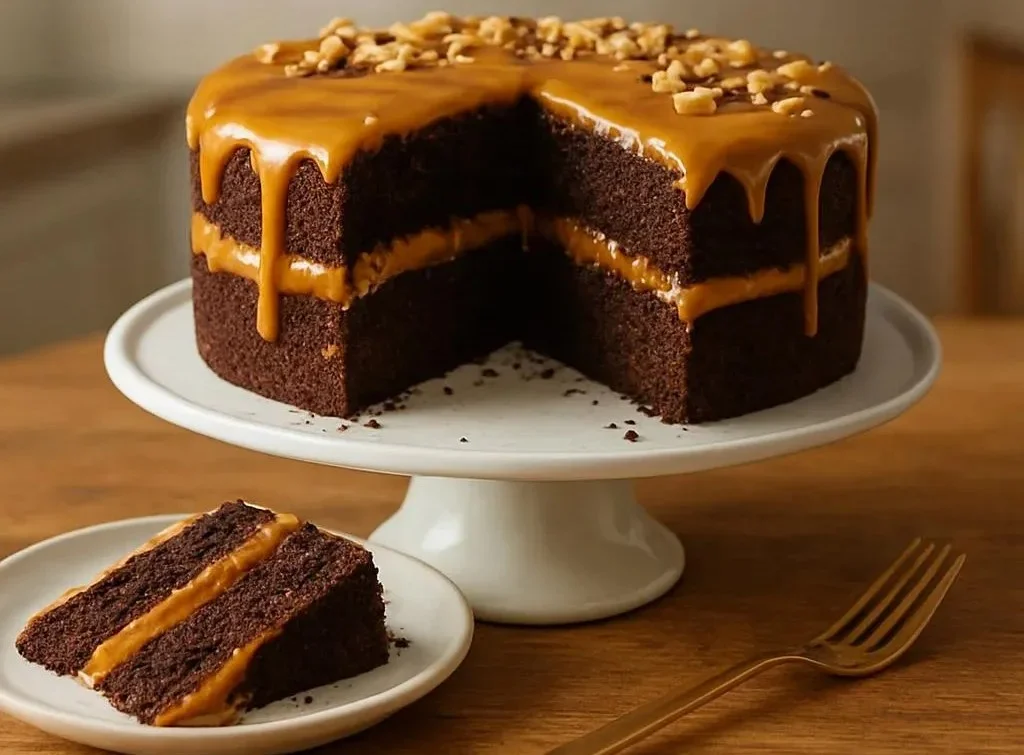 Chocolate Snickers Cake