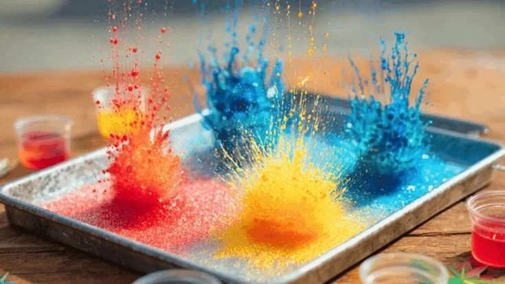 DIY Salt & Glue Fireworks Painting: 4th of July Craft for Kids