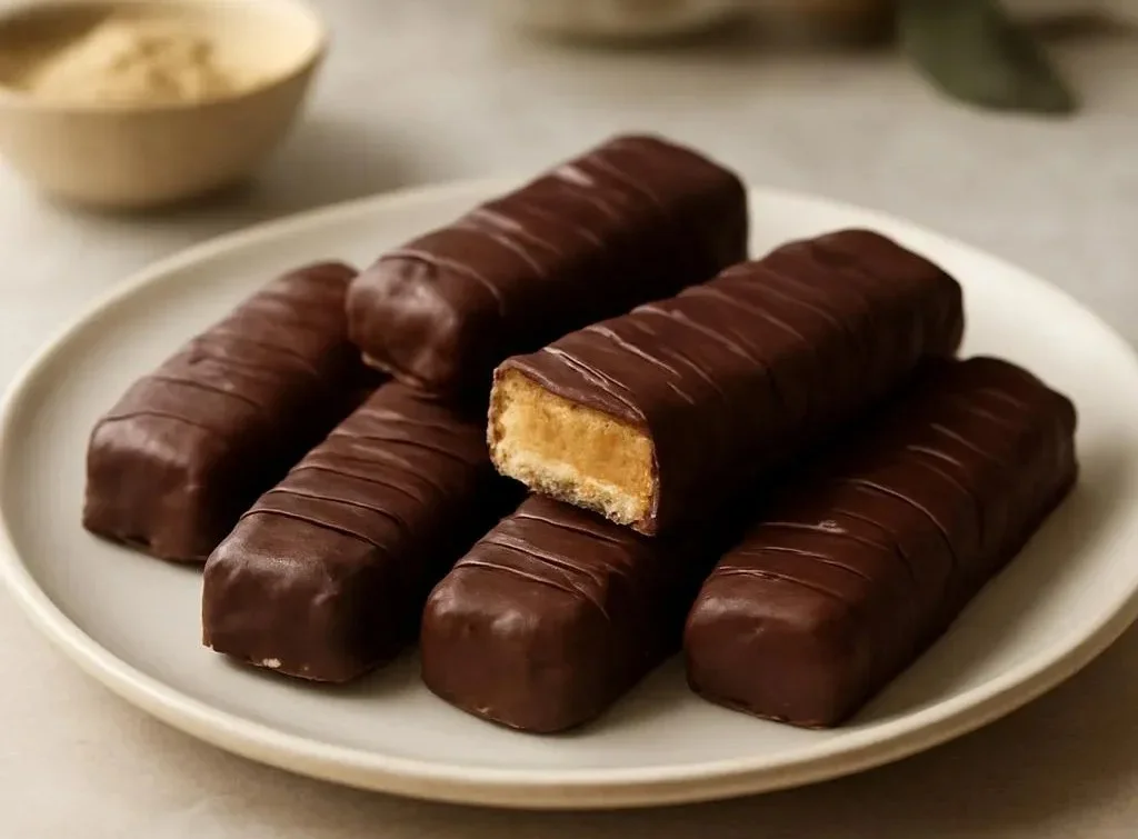 Delicious gluten-free homemade Twix bars on a plate