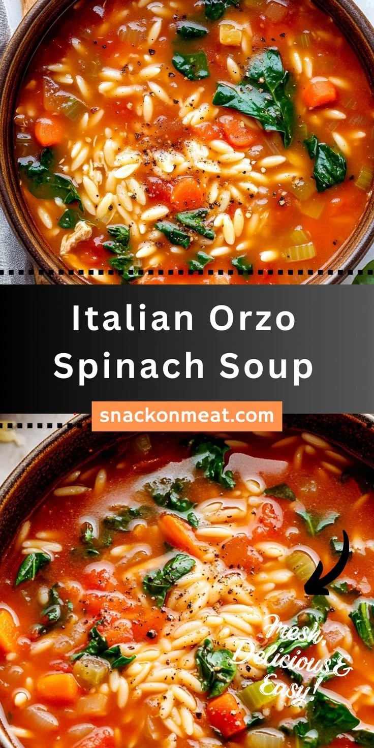 Italian Orzo Spinach Soup 2 Italian Orzo Spinach Soup