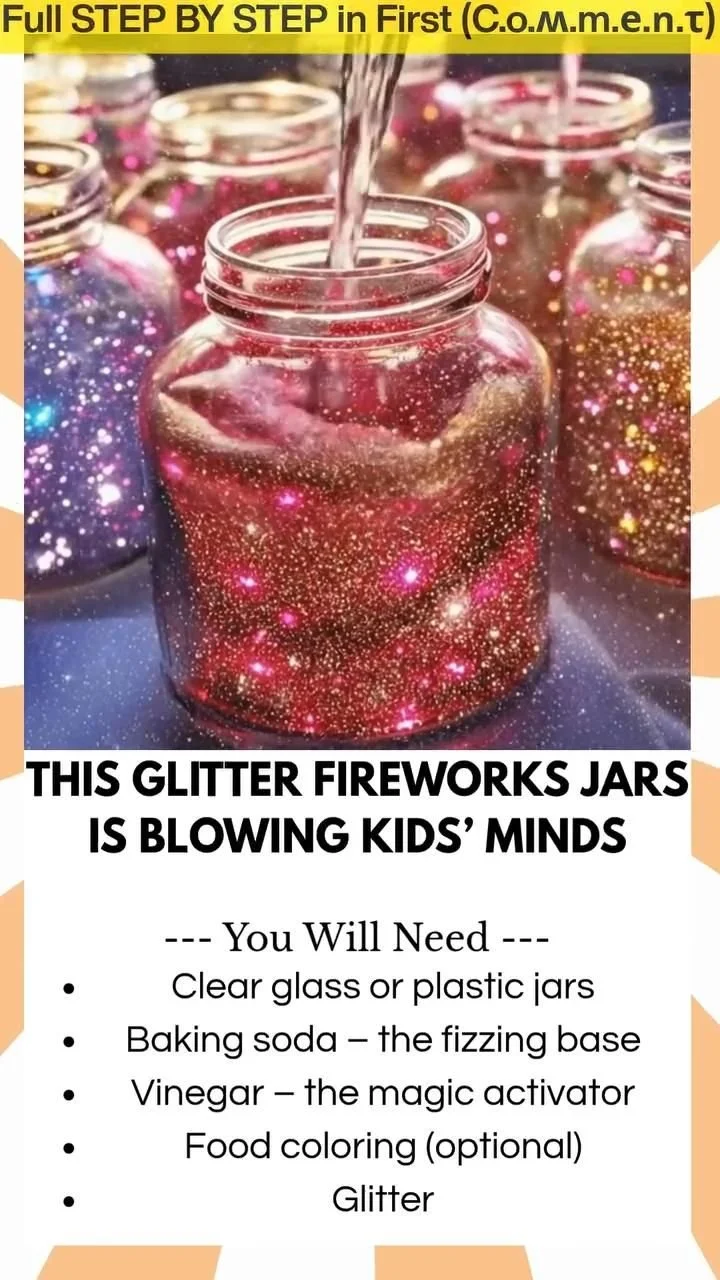 Make Your Own Glitter Fireworks Jars at Home Now!