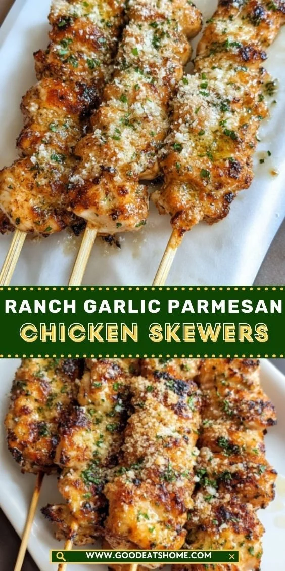 Ranch Garlic Parmesan Chicken Skewers 2 Ranch Garlic Parmesan Chicken Skewers
