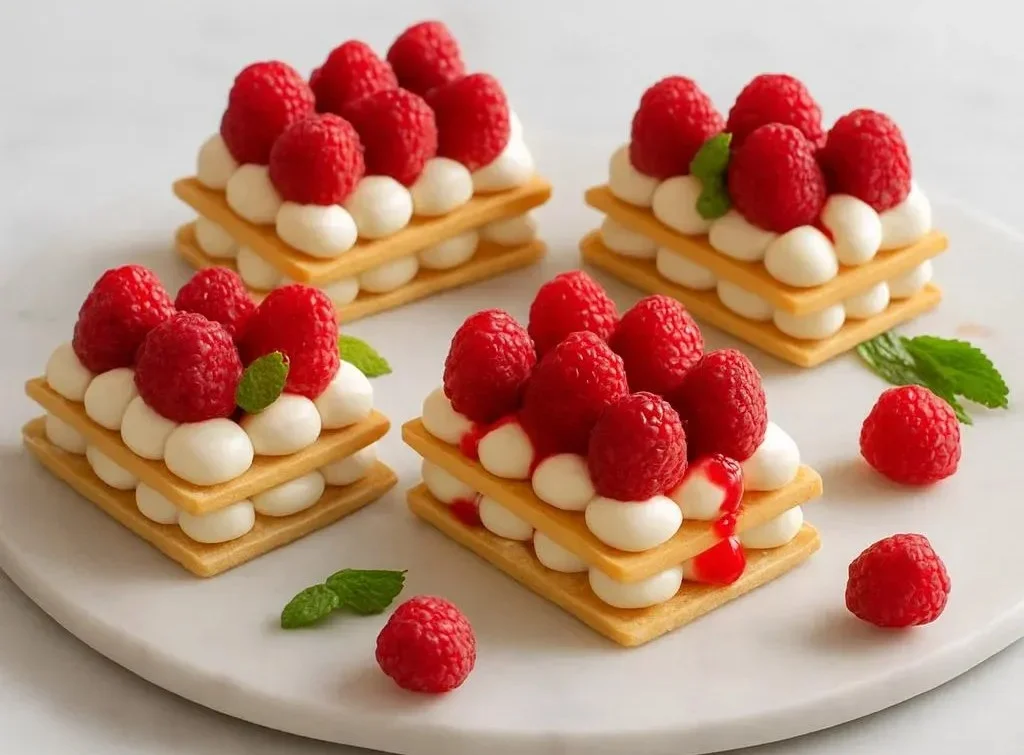 Raspberry Cream Napoleons