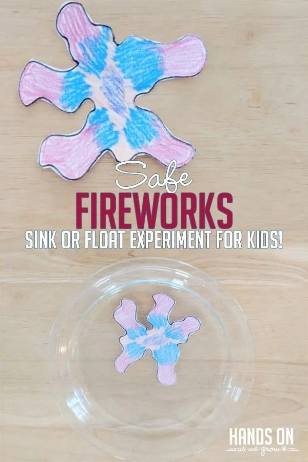 Safe Fireworks Float or Sink Experiment for Kids