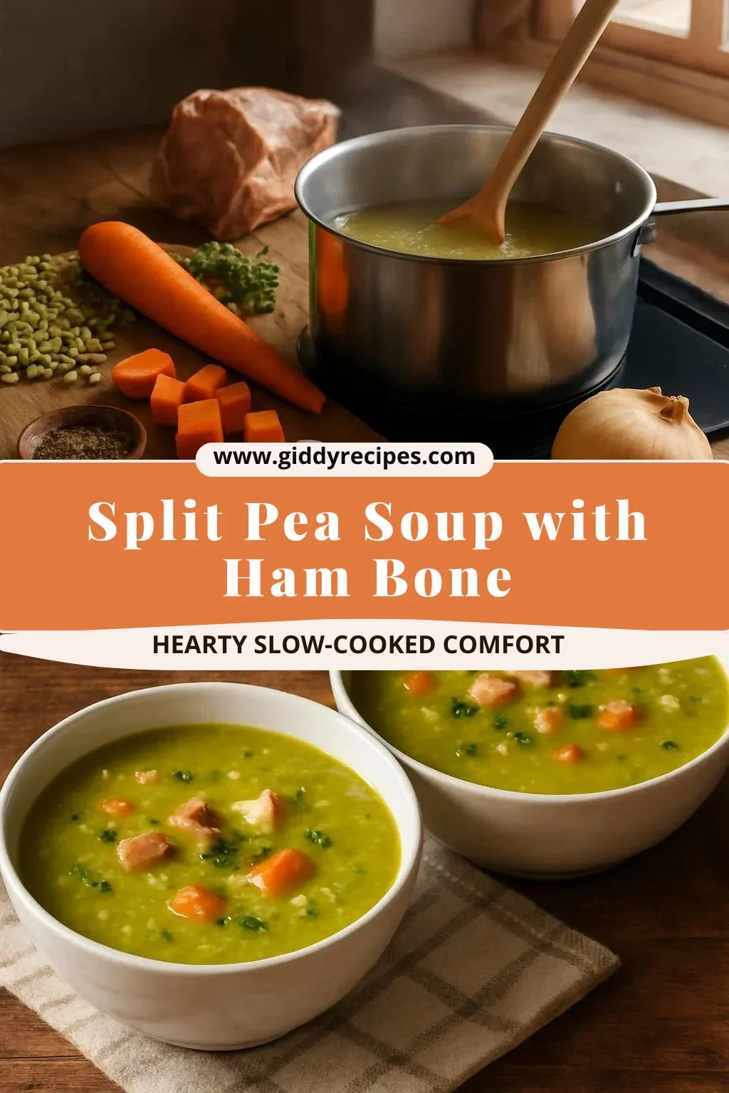 Split Pea Soup with Ham Bone