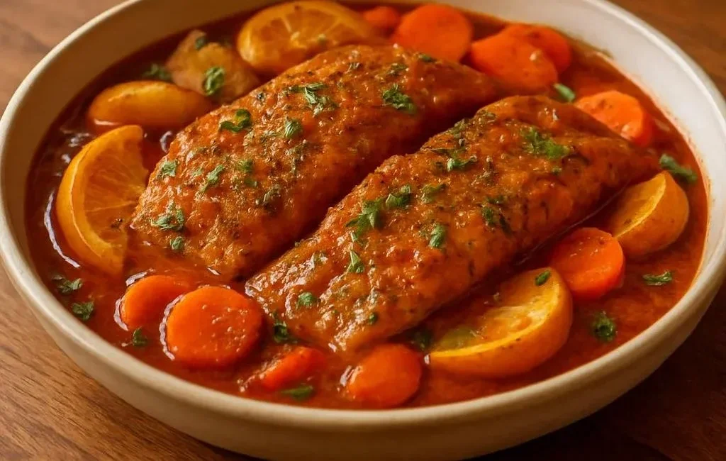 Classic Spicy Moroccan Fish in Rich Sauce