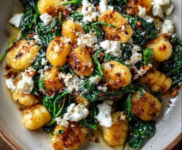 Creamy Gnocchi with Spinach and Feta