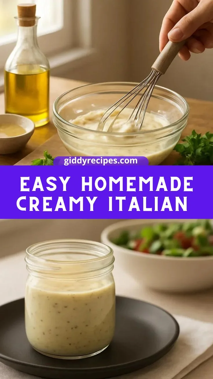 Easy Homemade Creamy Italian Salad Dressing Recipe