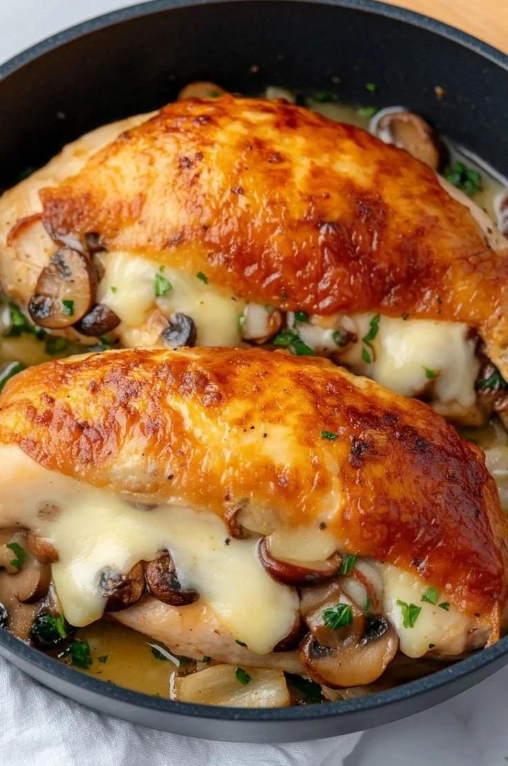 Flavorful Mushroom Stuffed Chicken Breast