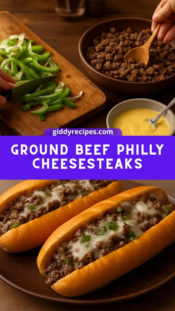 Ground Beef Philly Cheesesteaks