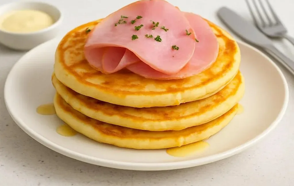 Have you ever tried savory pancakes?! 🥞🐽🧀😋