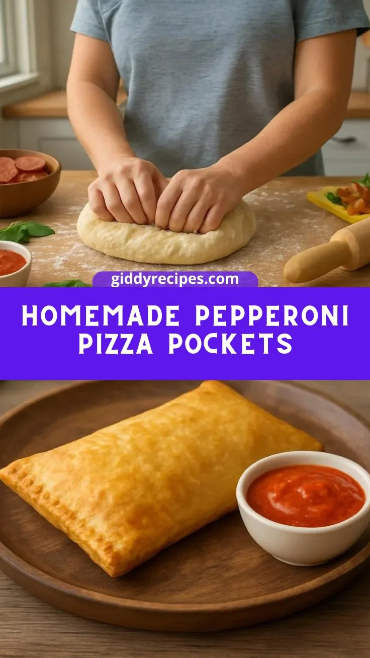 Homemade Pepperoni Pizza Pockets
