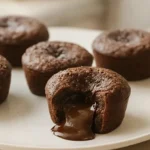 Delicious mini lava cakes ready to serve as festive treats.