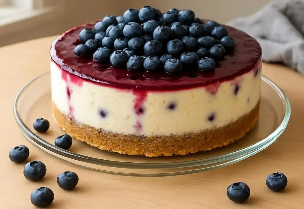 No Bake Blueberry Cheesecake