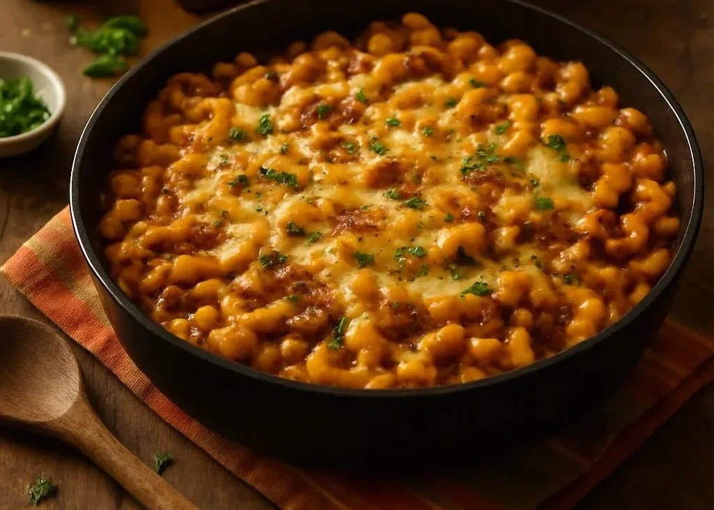 One Pot Chili Mac and Cheese