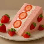 Delicious strawberry sandwich made with fresh strawberries and creamy filling